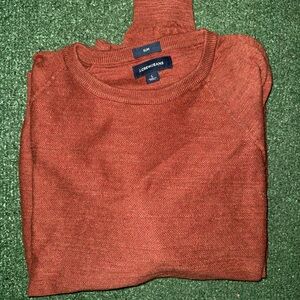 J. Crew Men's Burnt Orange Crewneck Sweater